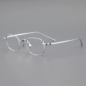 Retro glasses frame men Myopia reading women personalized eyeglasses   pure titanium simple big face optical eyewear
