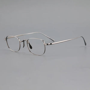 Retro glasses frame men Myopia reading women personalized eyeglasses   pure titanium simple big face optical eyewear