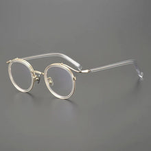 Carica l&#39;immagine nel visualizzatore di Gallery, Retro glasses frame men Vintage Designer round Titanium optical eyeglasses Myopia reading women  prescription computer eyewear