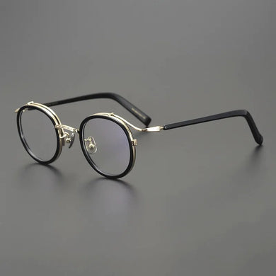 Retro glasses frame men Vintage Designer round Titanium optical eyeglasses Myopia reading women  prescription computer eyewear