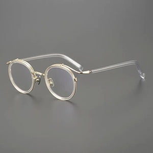 Retro glasses frame men Vintage Designer round Titanium optical eyeglasses Myopia reading women  prescription computer eyewear