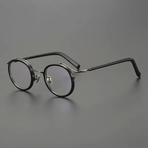 Retro glasses frame men Vintage Designer round Titanium optical eyeglasses Myopia reading women  prescription computer eyewear