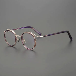 Retro glasses frame men Vintage Designer round Titanium optical eyeglasses Myopia reading women  prescription computer eyewear