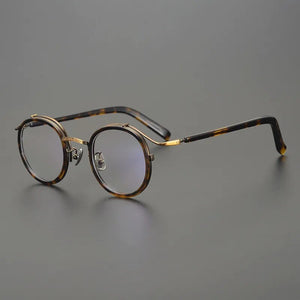 Retro glasses frame men Vintage Designer round Titanium optical eyeglasses Myopia reading women  prescription computer eyewear