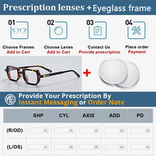 Load image into Gallery viewer, Retro trend myopia prescription glasses frame Square traditional rivet process handmade eyeglasses Designer brand eyewear