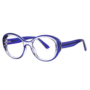 Reven 2146 TR90 Round Glasses Frame Women Vintage Prescription Eyeglasses Anti-Blue Ray Myopia Optical Spectacles