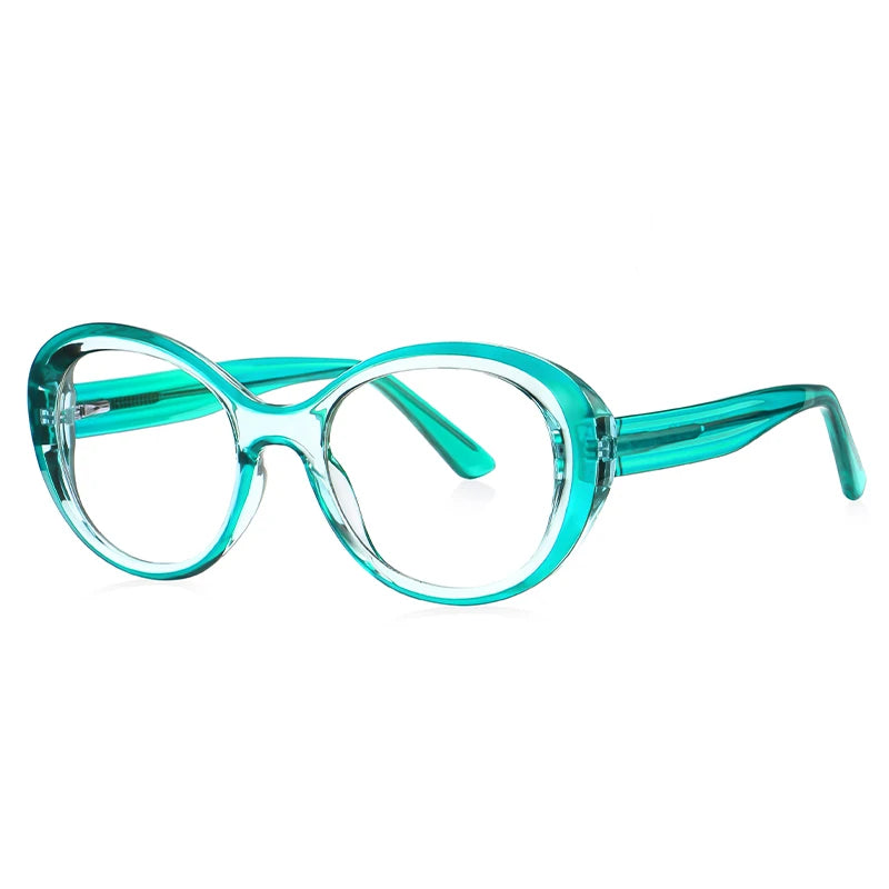 Reven 2146 TR90 Round Glasses Frame Women Vintage Prescription Eyeglasses Anti-Blue Ray Myopia Optical Spectacles