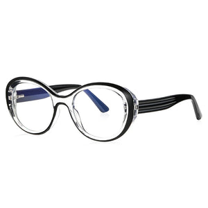 Reven 2146 TR90 Round Glasses Frame Women Vintage Prescription Eyeglasses Anti-Blue Ray Myopia Optical Spectacles