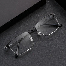 Carica l&#39;immagine nel visualizzatore di Gallery, Reven Jate 0606 Full Rim Square Shape Alloy Men Eyeglasses Frame Prescription Man Eyewear Rx-able Glasses Spectacles Frame