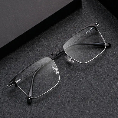 Reven Jate 0606 Full Rim Square Shape Alloy Men Eyeglasses Frame Prescription Man Eyewear Rx-able Glasses Spectacles Frame