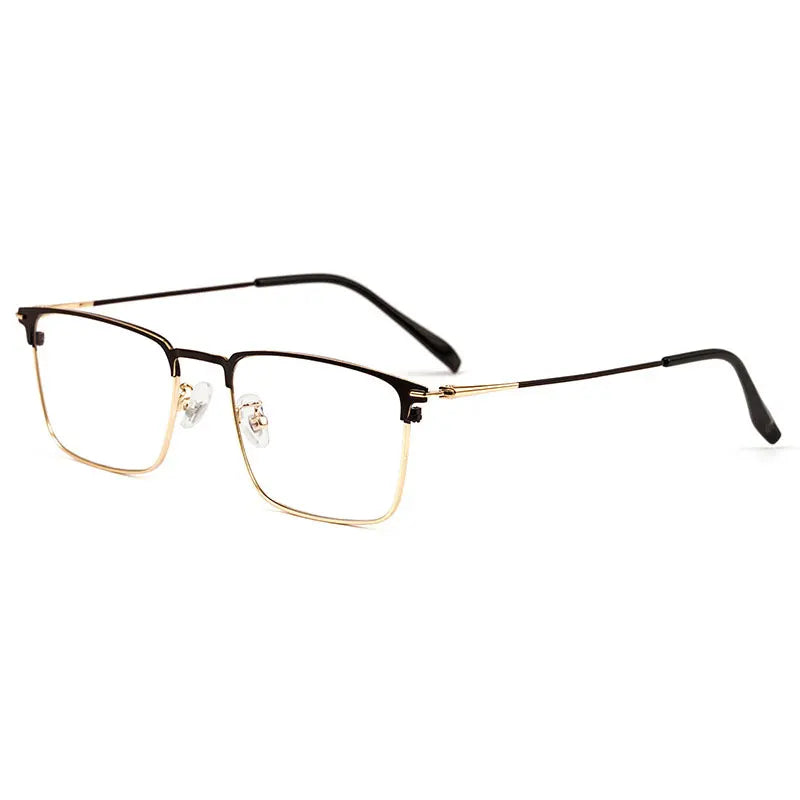 Reven Jate 0606 Full Rim Square Shape Alloy Men Eyeglasses Frame Prescription Man Eyewear Rx-able Glasses Spectacles Frame