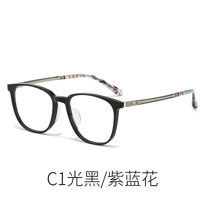 Reven Jate 1106 Acetate Optical Glasses Frame Women Retro Vintage Square Eyeglasses Prescription Spectacles Myopia Eyewear