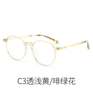 Reven Jate 1108 Acetate Optical Glasses Frame Women Retro Vintage Round Eyeglasses Prescription Spectacles Myopia Eyewear