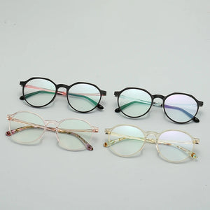Reven Jate 1108 Acetate Optical Glasses Frame Women Retro Vintage Round Eyeglasses Prescription Spectacles Myopia Eyewear