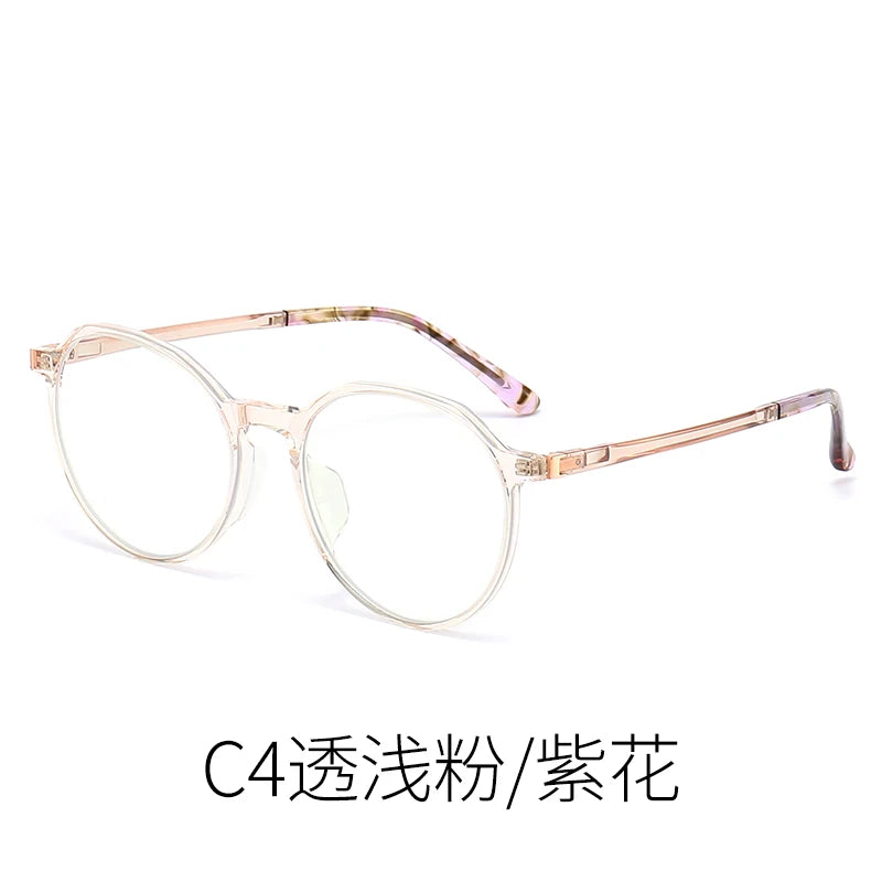 Reven Jate 1108 Acetate Optical Glasses Frame Women Retro Vintage Round Eyeglasses Prescription Spectacles Myopia Eyewear