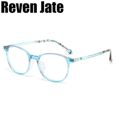 Reven Jate 1110 Acetate Optical Glasses Frame Women Retro Vintage Round Eyeglasses Prescription Spectacles Myopia Eyewear