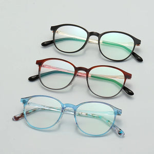 Reven Jate 1110 Acetate Optical Glasses Frame Women Retro Vintage Round Eyeglasses Prescription Spectacles Myopia Eyewear