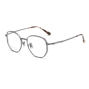 Reven Jate 2048T Round Optical Glasses Pure Titanium Frame Prescription Eyeglasses Rx Women for Female Eyewear