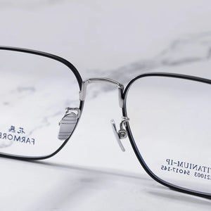 Reven Jate 21003 polygon Optical Glasses Pure Titanium Frame Prescription Eyeglasses Rx Women for Female Eyewear