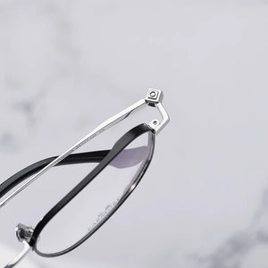 Reven Jate 21003 polygon Optical Glasses Pure Titanium Frame Prescription Eyeglasses Rx Women for Female Eyewear