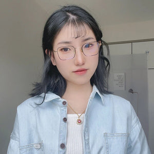 Reven Jate 21007 Square Optical Glasses Pure Titanium Frame Prescription Eyeglasses Rx Women for Female Eyewear