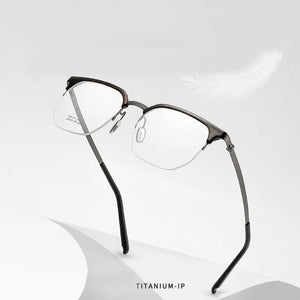Reven Jate 2610 Optical Pure Titanium Square Frame Prescription Eyeglasses Rx Men or Women Glasses for Male Female Eyewear