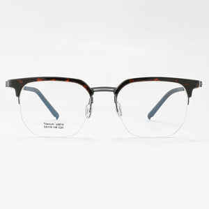 Reven Jate 2610 Optical Pure Titanium Square Frame Prescription Eyeglasses Rx Men or Women Glasses for Male Female Eyewear