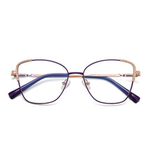 Carica l&#39;immagine nel visualizzatore di Gallery, Reven Jate 3014 Anti Blue Ray Light Blocking Full Rim Alloy Metal Eyeglasses Frame for Women Optical Eyewear Glasses Frame