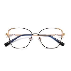 Reven Jate 3014 Anti Blue Ray Light Blocking Full Rim Alloy Metal Eyeglasses Frame for Women Optical Eyewear Glasses Frame