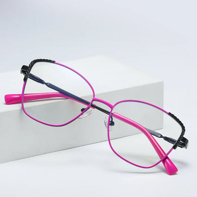 Reven Jate 3014 Anti Blue Ray Light Blocking Full Rim Alloy Metal Eyeglasses Frame for Women Optical Eyewear Glasses Frame