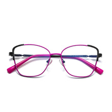 Carica l&#39;immagine nel visualizzatore di Gallery, Reven Jate 3014 Anti Blue Ray Light Blocking Full Rim Alloy Metal Eyeglasses Frame for Women Optical Eyewear Glasses Frame