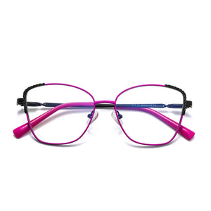 Reven Jate 3014 Anti Blue Ray Light Blocking Full Rim Alloy Metal Eyeglasses Frame for Women Optical Eyewear Glasses Frame