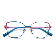Carica l&#39;immagine nel visualizzatore di Gallery, Reven Jate 3014 Anti Blue Ray Light Blocking Full Rim Alloy Metal Eyeglasses Frame for Women Optical Eyewear Glasses Frame
