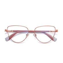 Carica l&#39;immagine nel visualizzatore di Gallery, Reven Jate 3018 Anti Blue Ray Light Blocking Full Rim Alloy Metal Eyeglasses Frame for Women Optical Eyewear Glasses Frame