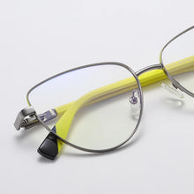 Carica l&#39;immagine nel visualizzatore di Gallery, Reven Jate 3018 Anti Blue Ray Light Blocking Full Rim Alloy Metal Eyeglasses Frame for Women Optical Eyewear Glasses Frame