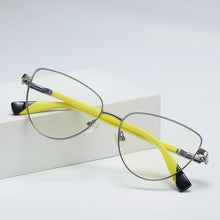 Carica l&#39;immagine nel visualizzatore di Gallery, Reven Jate 3018 Anti Blue Ray Light Blocking Full Rim Alloy Metal Eyeglasses Frame for Women Optical Eyewear Glasses Frame