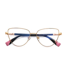 Carica l&#39;immagine nel visualizzatore di Gallery, Reven Jate 3018 Anti Blue Ray Light Blocking Full Rim Alloy Metal Eyeglasses Frame for Women Optical Eyewear Glasses Frame