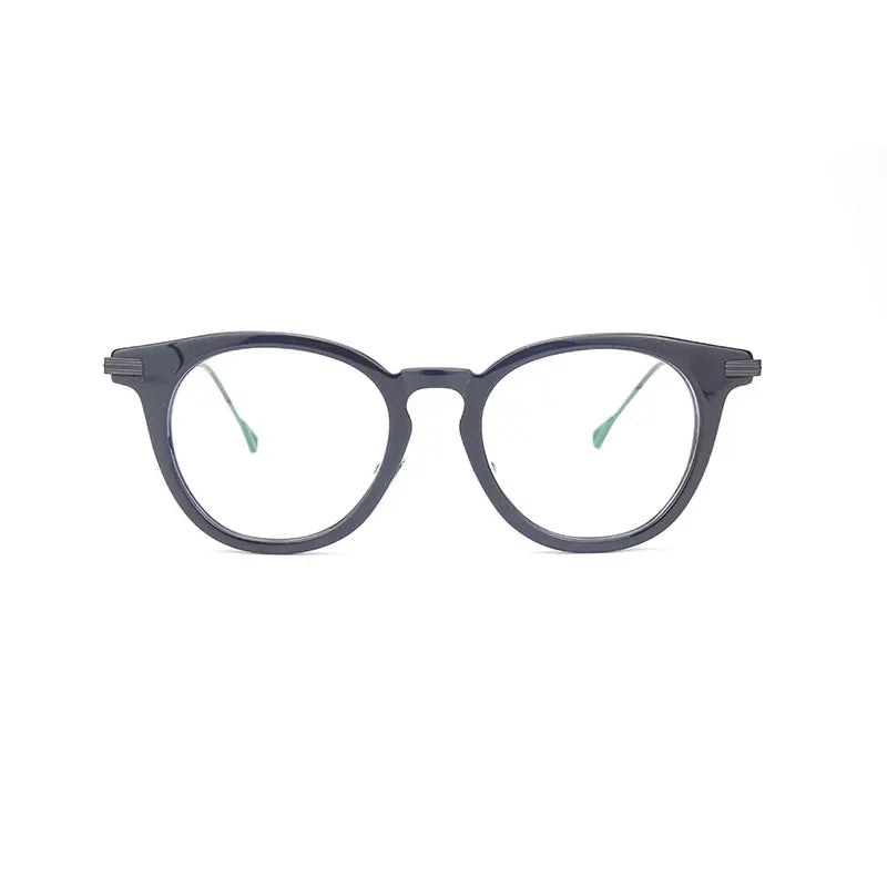 Reven Jate 4919 Men Eyeglasses Frame Ultra Light-weighted Flexible IP Electronic Plating Metal Material Rim Glasses