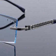 Load image into Gallery viewer, Reven Jate 58130 Pure Titanium Rimless Diamond Cutting Man Glasses Frame Optical Prescription Eyeglasses Men Eyewear Fashion