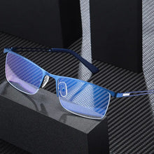 Load image into Gallery viewer, Reven Jate 5916 Half Rim Alloy Front Flexible Plastic TR-90 Temple Legs Optical Eyeglasses Frame for Men and Women Eyewear