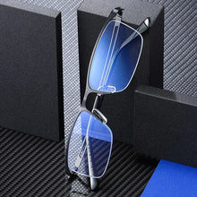 Load image into Gallery viewer, Reven Jate 5916 Half Rim Alloy Front Flexible Plastic TR-90 Temple Legs Optical Eyeglasses Frame for Men and Women Eyewear