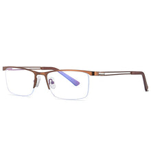 Load image into Gallery viewer, Reven Jate 5916 Half Rim Alloy Front Flexible Plastic TR-90 Temple Legs Optical Eyeglasses Frame for Men and Women Eyewear