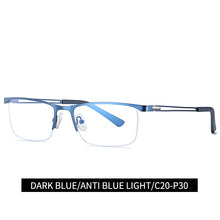 Load image into Gallery viewer, Reven Jate 5916 Half Rim Alloy Front Flexible Plastic TR-90 Temple Legs Optical Eyeglasses Frame for Men and Women Eyewear