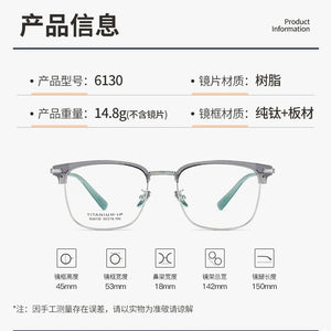 Reven Jate 6130 Acetate Titanium Glasses Frame Men Retro Prescription Eyeglasses Women 2022 Vintage Myopia Optical Eyewear
