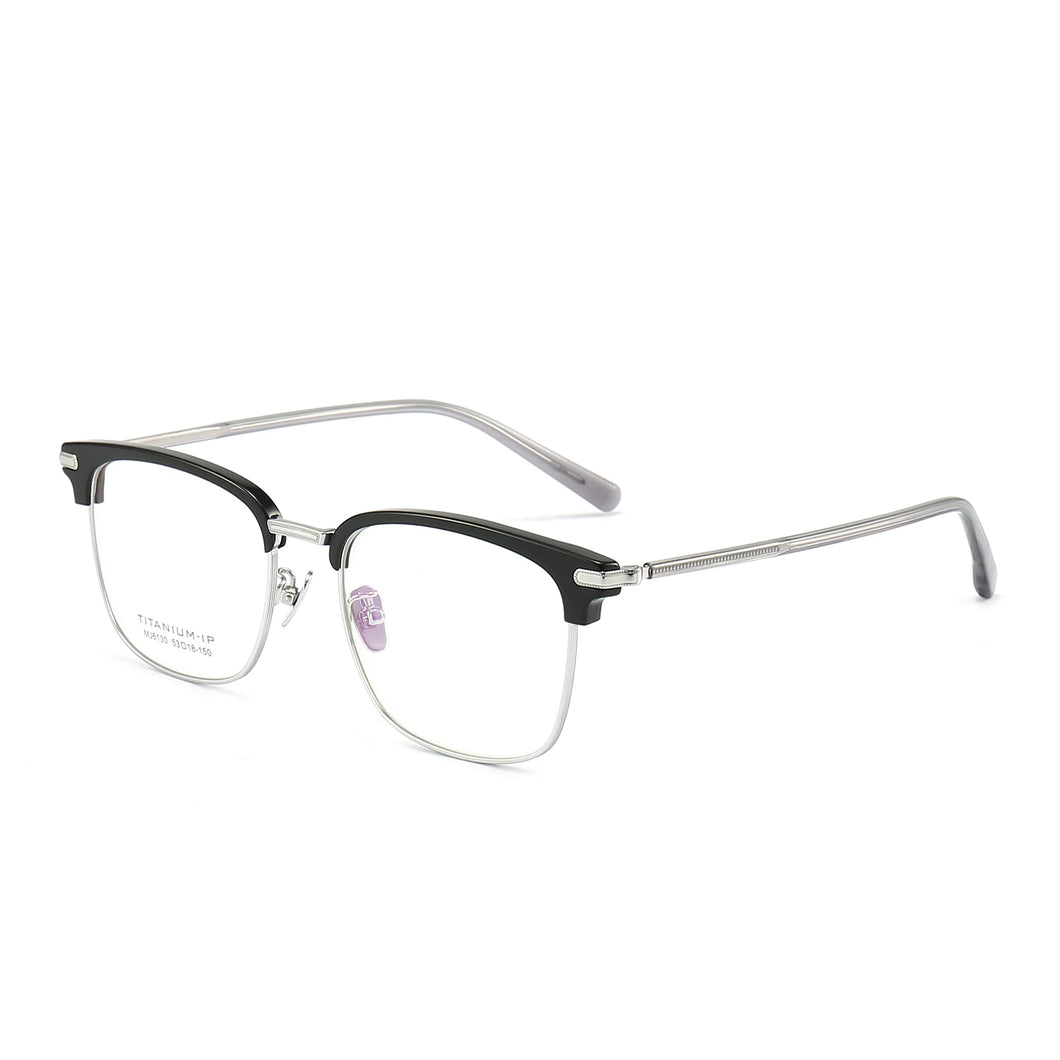 Reven Jate 6130 Acetate Titanium Glasses Frame Men Retro Prescription Eyeglasses Women 2022 Vintage Myopia Optical Eyewear