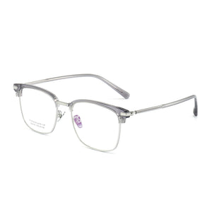 Reven Jate 6130 Acetate Titanium Glasses Frame Men Retro Prescription Eyeglasses Women 2022 Vintage Myopia Optical Eyewear