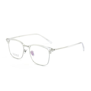 Reven Jate 6130 Acetate Titanium Glasses Frame Men Retro Prescription Eyeglasses Women 2022 Vintage Myopia Optical Eyewear