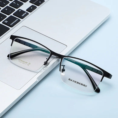 Reven Jate 71137 Optical Glasses Pure Titanium Frame Prescription Eyeglasses Rx Men or Women Glasses for Male Female Eyewear