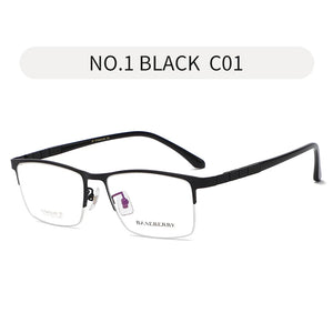 Reven Jate 71137 Optical Glasses Pure Titanium Frame Prescription Eyeglasses Rx Men or Women Glasses for Male Female Eyewear
