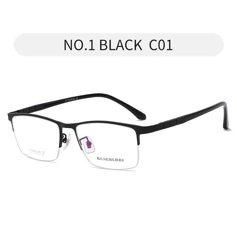 Reven Jate 71137 Optical Glasses Pure Titanium Frame Prescription Eyeglasses Rx Men or Women Glasses for Male Female Eyewear